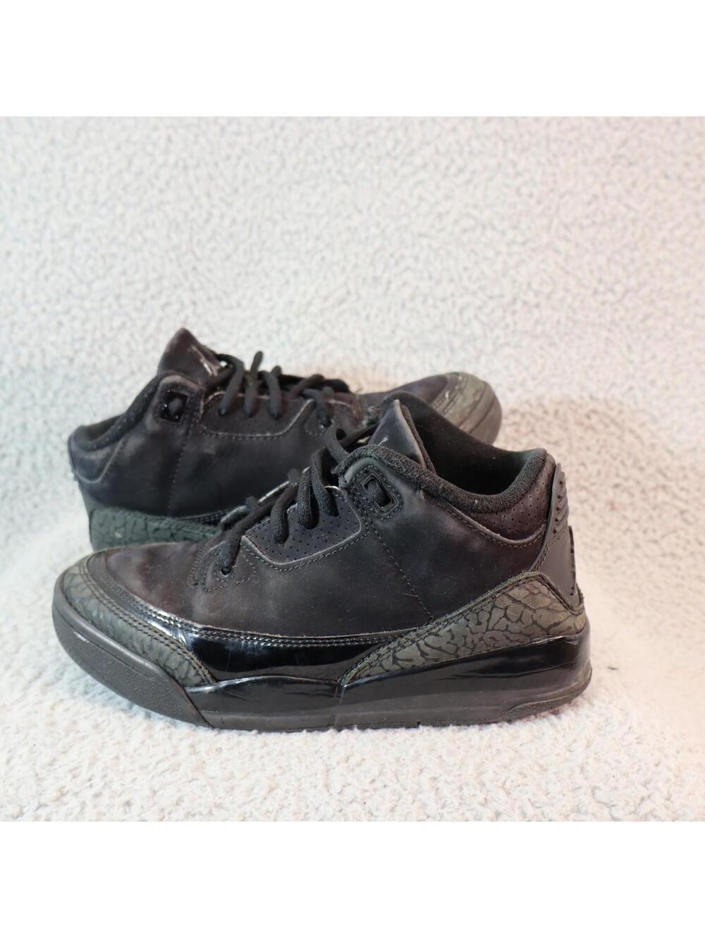 Nike Kids Air Jordan 3 Retro DM0966-001 Black Cat Shoes 2.5Y